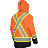 5407 Waterproof Insulated Heated Safety Jacket, Men's, Small, High-Visibility Orange Fastek