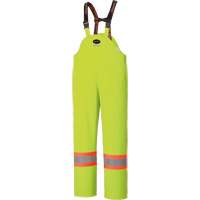 Flame Resistant Waterproof Stretch Bib Pants, X-Small, High Visibility Lime-Yellow SHH608 | Fastek