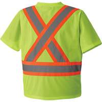 5993P T-shirt de s&eacute;curit&eacute; en maille, Polyester, Petit, Jaune lime haute visibilit&eacute; Fastek