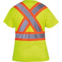 6949 T-shirt de s&eacute;curit&eacute; en il-de-perdrix pour femme, Polyester, T-petit, Jaune lime haute visibilit&eacute; Fastek