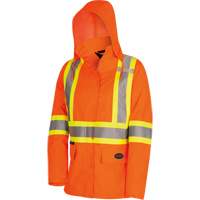 5626W Parka matelass&eacute; de s&eacute;curit&eacute; 300D The Rock, Polyester/Polyur&eacute;thane, Orange haute visibilit&eacute;, T-petit Fastek