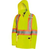 5628W Parka matelass&eacute; de s&eacute;curit&eacute; 300D The Rock, Polyester/Polyur&eacute;thane, Jaune lime haute visibilit&eacute;, T-petit Fastek