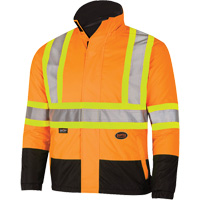 5770 Manteau de s&eacute;curit&eacute; imperm&eacute;able r&eacute;versible, Polyester/Polyur&eacute;thane, Orange haute visibilit&eacute;, Petit Fastek