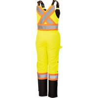 5041BBW Combinaison de s&eacute;curit&eacute; imperm&eacute;able haute visibilit&eacute; pour femmes, Polyester, T-petit, Noir/Jaune lime haute visibilit&eacute; Fastek
