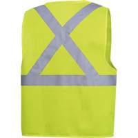 Safety Vest with 2" Tape, High Visibility Lime-Yellow, 4X-Large, Polyester, CSA Z96 Class 2 - Level 2 SHI027 | Fastek