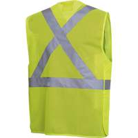 Mesh Safety Vest with 2" Tape, High Visibility Lime-Yellow, 4X-Large/5X-Large, Polyester, CSA Z96 Class 2 - Level 2 SHI028 | Fastek