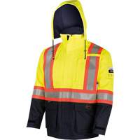 4485 Manteau de s&eacute;curit&eacute; Defender antistatique/ignifuge/anti-arc &eacute;lectrique en trilamin&eacute;, Petit, Noir/Jaune haute visibilit&eacute;, 11 cal/cm² Fastek