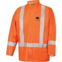 5990J Manteau de s&eacute;curit&eacute; imperm&eacute;able tr&egrave;s robuste ignifuge et r&eacute;sistant aux arcs &eacute;lectriques, Petit, Orange haute visibilit&eacute;, 11 cal/cm² Fastek