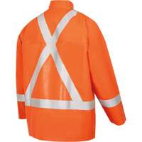 5990J Manteau de s&eacute;curit&eacute; imperm&eacute;able tr&egrave;s robuste ignifuge et r&eacute;sistant aux arcs &eacute;lectriques, Petit, Orange haute visibilit&eacute;, 11 cal/cm² Fastek