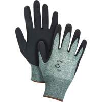 Eco-Friendly Crinkle Grip Coated Gloves, 7, Foam Latex Coating, 15 Gauge, Nylon/RPET Shell Fastek
