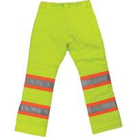Womens Insulated Flex Safety Pant, Polyester, X-Small, High Visibility Lime-Yellow Fastek