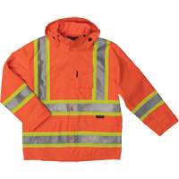 Ripstop Safety Rain Jacket, Polyester, X-Small, High Visibility Orange SHI932 | Fastek