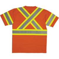 Short Sleeve Safety T-Shirt, Cotton, X-Small, High Visibility Orange Fastek
