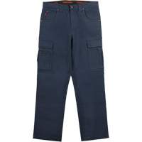 WP100 Work Pants, Cotton/Spandex, Navy Blue, Size 0, 30 Inseam Fastek