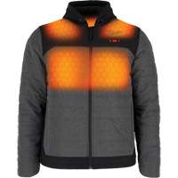 M12 Heated Quietshell Jacket with Battery, Men's, Small, Grey Fastek
