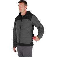 M12 Heated Quietshell Jacket with Battery, Men's, Small, Grey Fastek