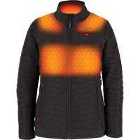 M12 Heated Axis Jacket with Battery, Women's, Large, Black Fastek