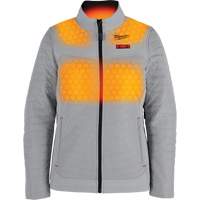 M12 Heated Axis Jacket with Battery, Women's, Small, Grey Fastek