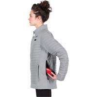 M12 Heated Axis Jacket with Battery, Women's, Small, Grey Fastek