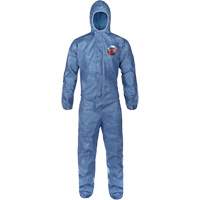 Hooded Coveralls, Large, Blue, MicroMax&reg; VP Fastek