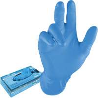 Gants jetables, 3T-Grand, Nitrile, 8 mils, Sans poudre, Bleu Fastek
