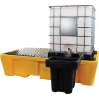 Double palette de d&eacute;versements IBC, Capacit&eacute; de d&eacute;versement 317 gal. US, 89" x 57" x 23" Fastek