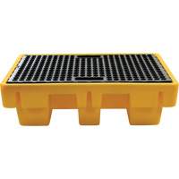 2-Drum Spill Pallet, 61 US gal. Spill Capacity, 51.5" x 36" x 15" Fastek