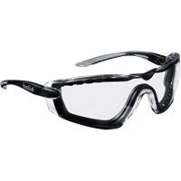 Cobra Hybrid Wraparound Safety Glasses, Clear Lens, Anti-Fog/Anti-Scratch Fastek
