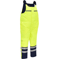 Salopette pour le froid extr&ecirc;me Bisley, Polyester, Petit, Jaune lime haute visibilit&eacute; Fastek