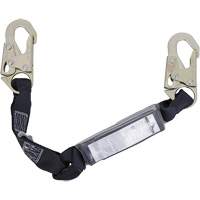 SA-5200-2.5 Shock Absorbing Lanyard, 2.5', Snap Hook Center, Snap Hook Leg Ends, Polyester Fastek