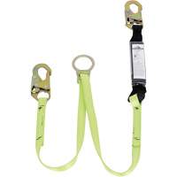 SA-5405-4 Shock Absorbing Lanyard, 4', Snap Hook Center, Snap Hook Leg Ends, Polyester Fastek