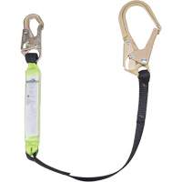 SA-6402-4 Shock Absorbing Lanyard, 4', Form Hook Center, Snap Hook Leg Ends, Polyester Fastek