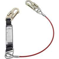 SA-5500-4 Shock Absorbing Lanyard, 4', Snap Hook Center, Snap Hook Leg Ends, Galvanized Steel Fastek