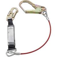 SA-5502-6 Shock Absorbing Lanyard, 6', Form Hook Center, Snap Hook Leg Ends, Galvanized Steel Fastek