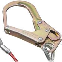 SA-55522-4 PVC-Coated Shock Absorbing Lanyard, 4', Form Hook Center, Snap Hook Leg Ends, Galvanized Steel Fastek