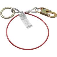 AS-21210-6 6' Cable Anchor with Snap Hook & O-Ring, Sling, Temporary Use Fastek