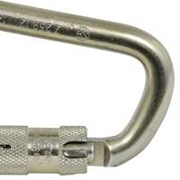 CP-03015-1 Zinc Plated Carabiner with 1" Gate Opening, Steel Fastek