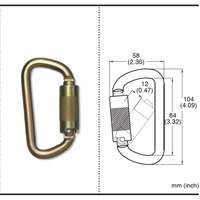 CP-03015-2 Zinc Plated Carabiner with 3/4" Gate Opening, Steel Fastek