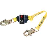 Web Shock-Absorbing Lanyard, 2.5', Snap Hook Center, Snap Hook Leg Ends, Polyester Fastek