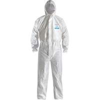 CoverMe XP1800  Type 5/6 Coveralls with Hood, Medium, White, Microporous Fastek