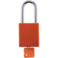 Cadenas de verrouillage de s&eacute;curit&eacute; Velocity Plus, Orange, Cl&eacute;s identiques, Aluminium, Largeur de 1-1/2" Fastek