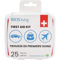 25-Piece Home & Travel First Aid Kit, Plastic B Fastek