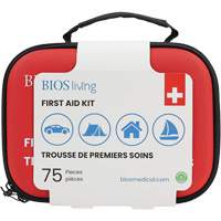 75-Piece Home & Travel First Aid Kit, Nylon Bag Fastek