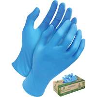 Gants jetables en tri polym&egrave;re, Petit, Poly&eacute;thyl&egrave;ne, 5 mils, Sans poudre, Bleu Fastek
