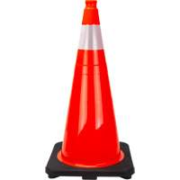 Premium Traffic Cone, 28", Orange, 4" Reflective Collar(s) Fastek