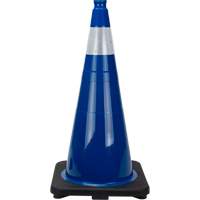 Premium Traffic Cone, 28", Blue, 4" Reflective Collar(s) Fastek