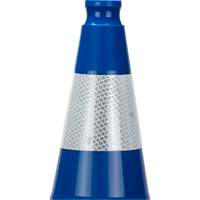 Premium Traffic Cone, 28", Blue, 4" Reflective Collar(s) Fastek