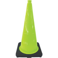 Premium Traffic Cone, 18", Lime Green Fastek