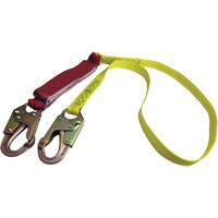 External Energy Absorber Lanyard with 3/4" Hook, 6', Snap Hook Center, Snap Hook Leg Ends, Polyester Fastek