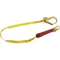 External Energy Absorber Lanyard with 2-1/4" Hook, 6', Snap Hook Center, Snap Hook Leg Ends, Polyester Fastek
